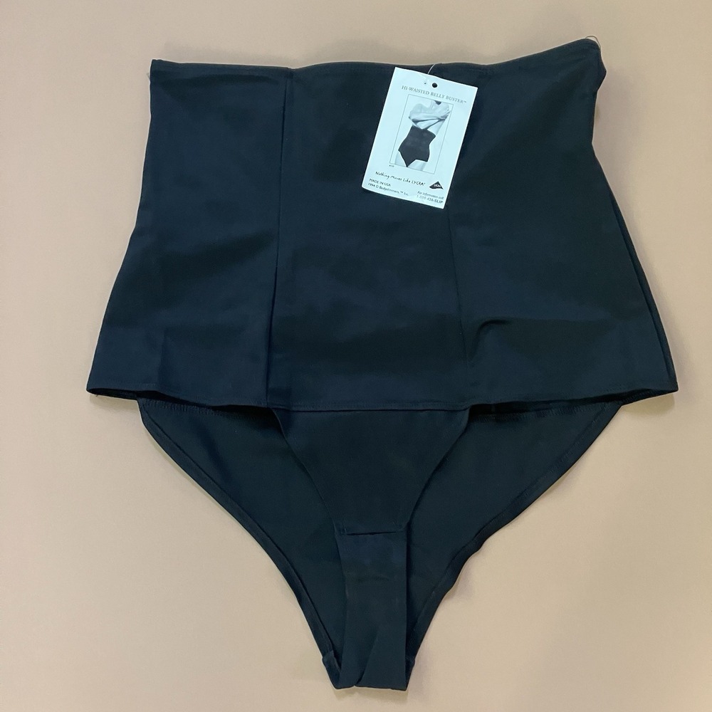 Bodyslimmers Nancy Ganz‎ Full Brief Black 3X VTG 320 NOS Hi-waisted Belly Buster